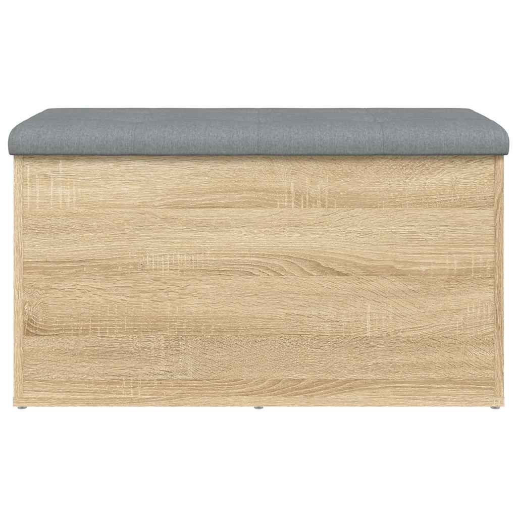 vidaXL Ławka ze schowkiem Sonoma Oak 82x42x45 cm Drewno konstrukcyjne