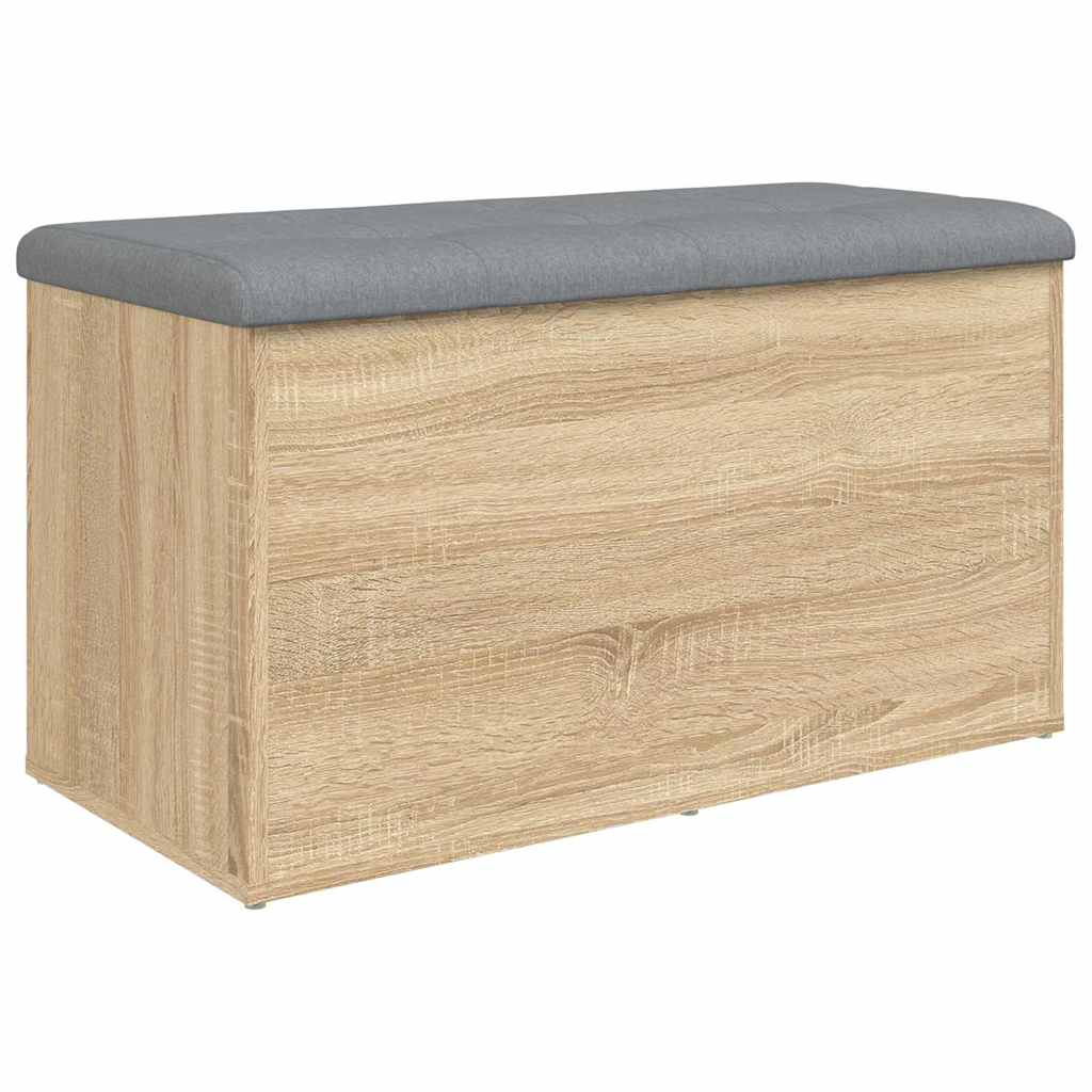 vidaXL Ławka ze schowkiem Sonoma Oak 82x42x45 cm Drewno konstrukcyjne