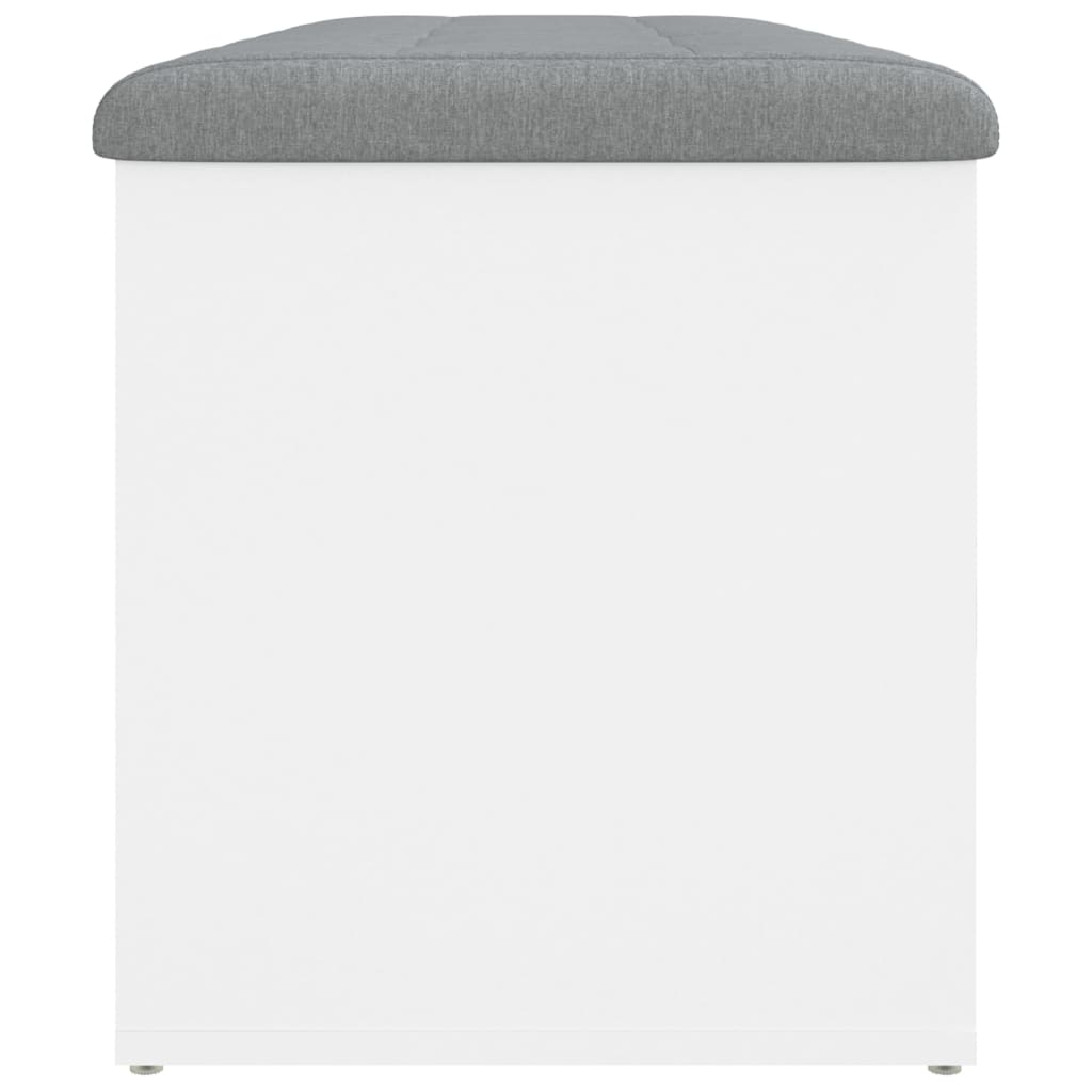 vidaXL Ławka ze schowkiem, biała, 102x42x45 cm, drewno konstrukcyjne