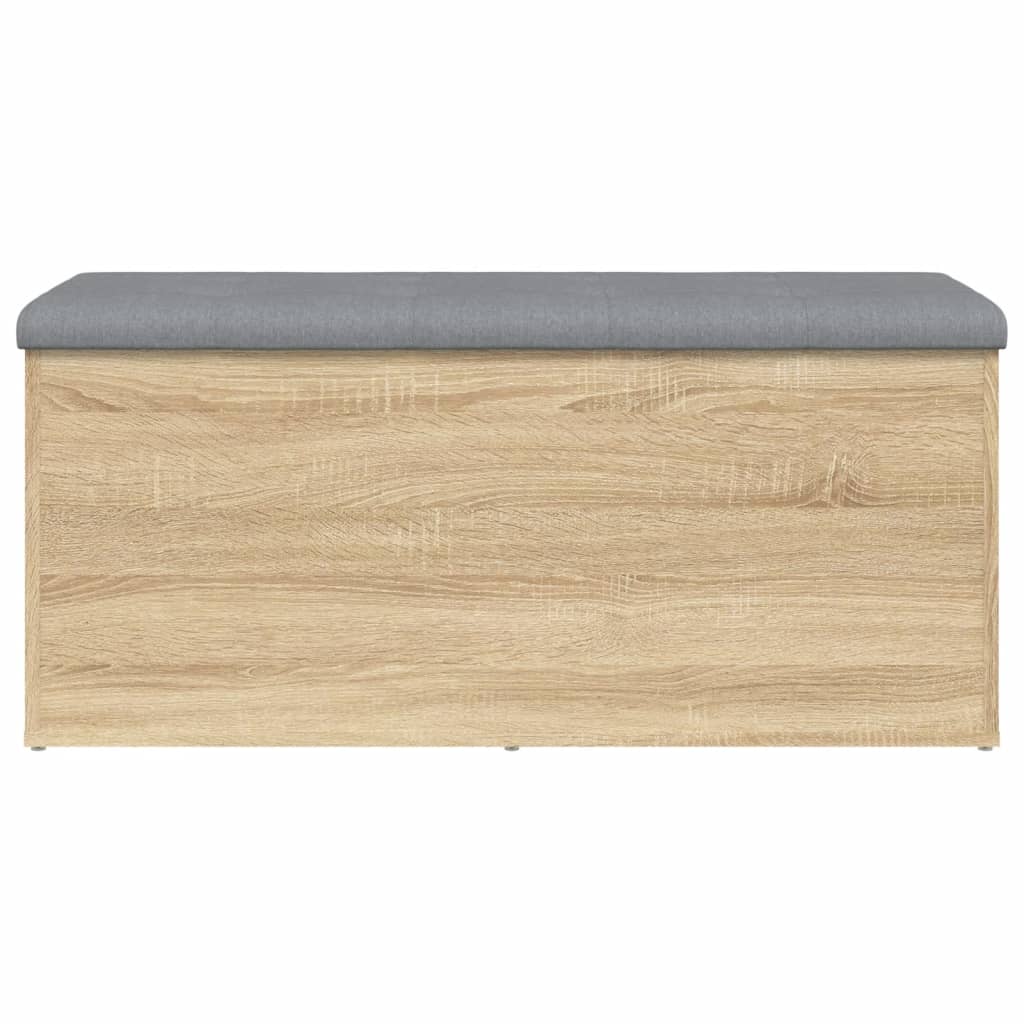 vidaXL Ławka ze schowkiem Sonoma Oak 102x42x45 cm Drewno konstrukcyjne