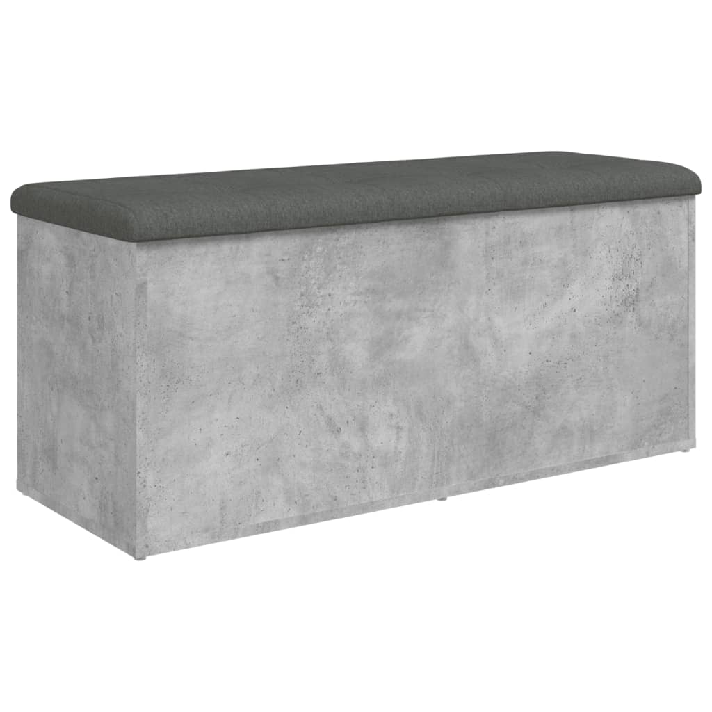 vidaXL Ławka ze schowkiem, szarość betonu, 102x42x45 cm