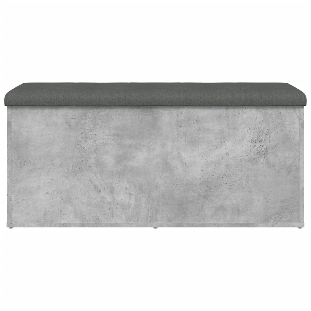 vidaXL Ławka ze schowkiem, szarość betonu, 102x42x45 cm