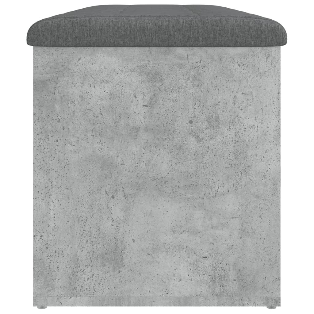 vidaXL Ławka ze schowkiem, szarość betonu, 102x42x45 cm