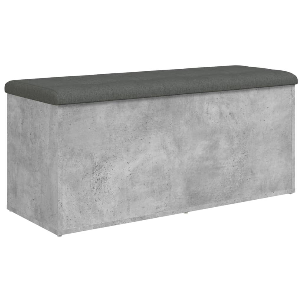 vidaXL Ławka ze schowkiem, szarość betonu, 102x42x45 cm