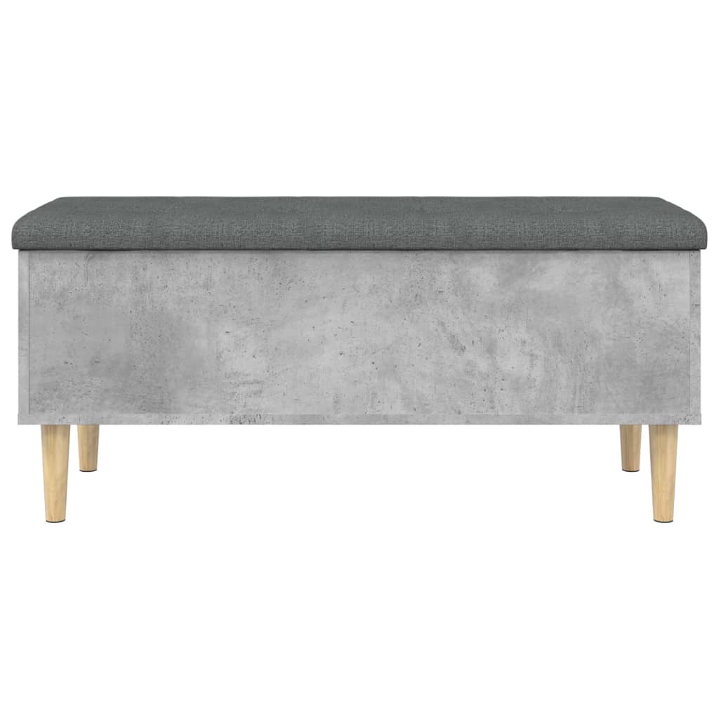 vidaXL Ławka ze schowkiem, szarość betonu, 102x42x46 cm