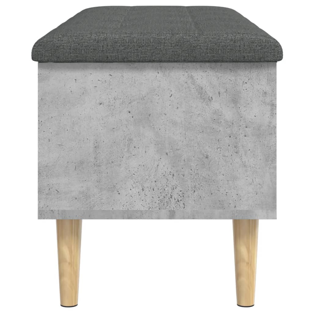 vidaXL Ławka ze schowkiem, szarość betonu, 102x42x46 cm
