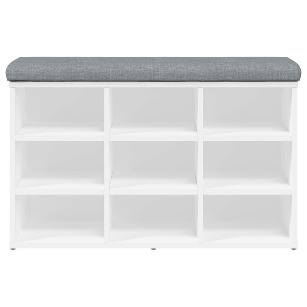 vidaXL Ławka na buty biała 82x32x50 cm Drewno konstrukcyjne