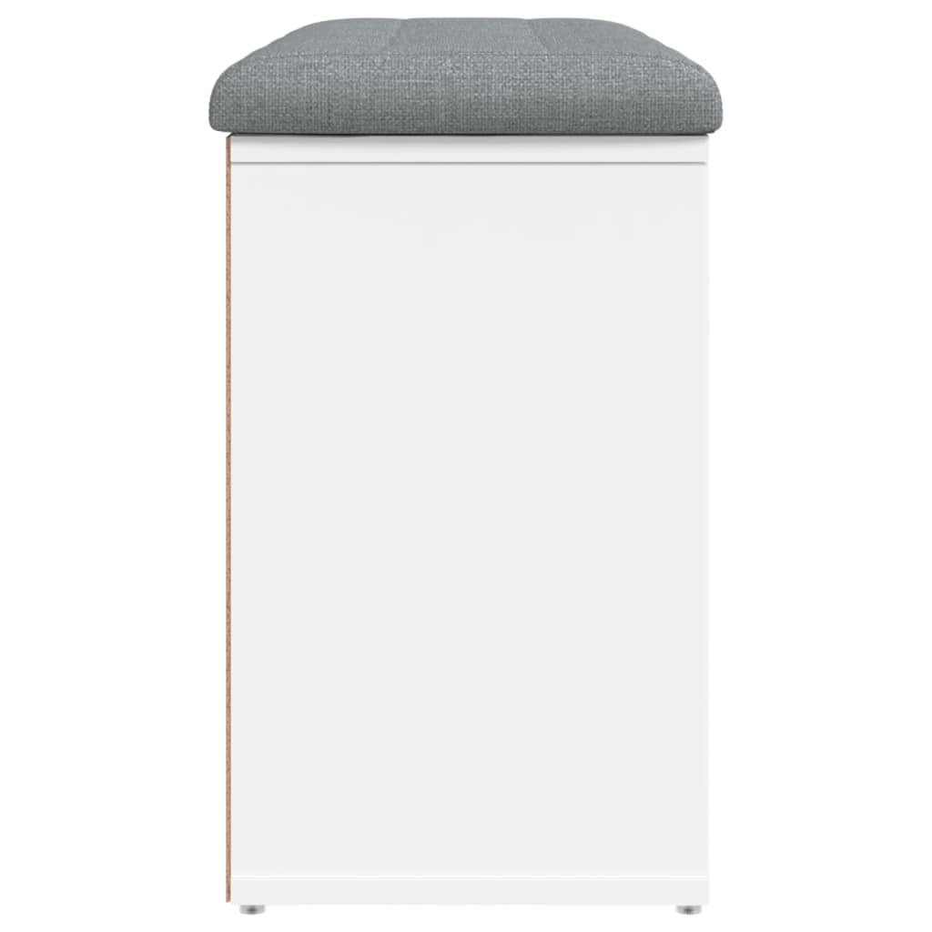 vidaXL Ławka na buty biała 82x32x50 cm Drewno konstrukcyjne