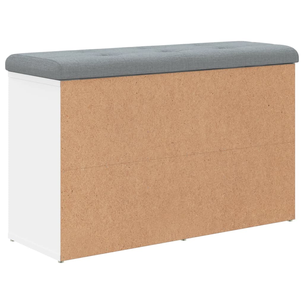 vidaXL Ławka na buty biała 82x32x50 cm Drewno konstrukcyjne