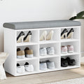 vidaXL Ławka na buty biała 82x32x50 cm Drewno konstrukcyjne
