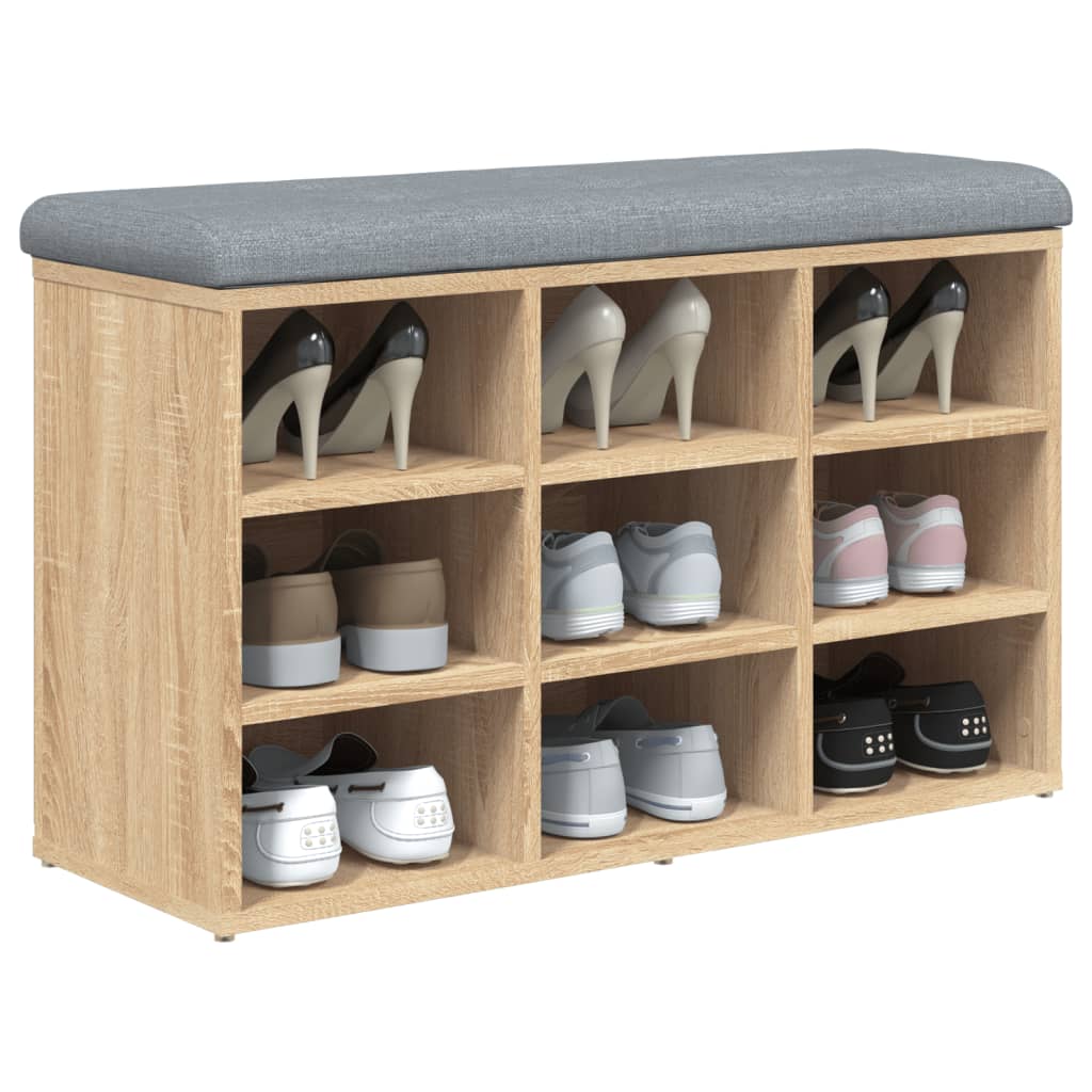 vidaXL Ławka na buty Sonoma Oak 82x32x50 cm Drewno konstrukcyjne