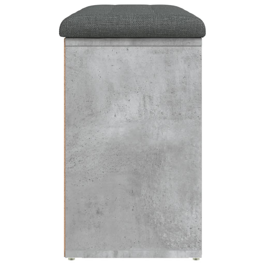 vidaXL Ławka na buty, szary beton, 82x32x50cm, materiał drewnopochodny