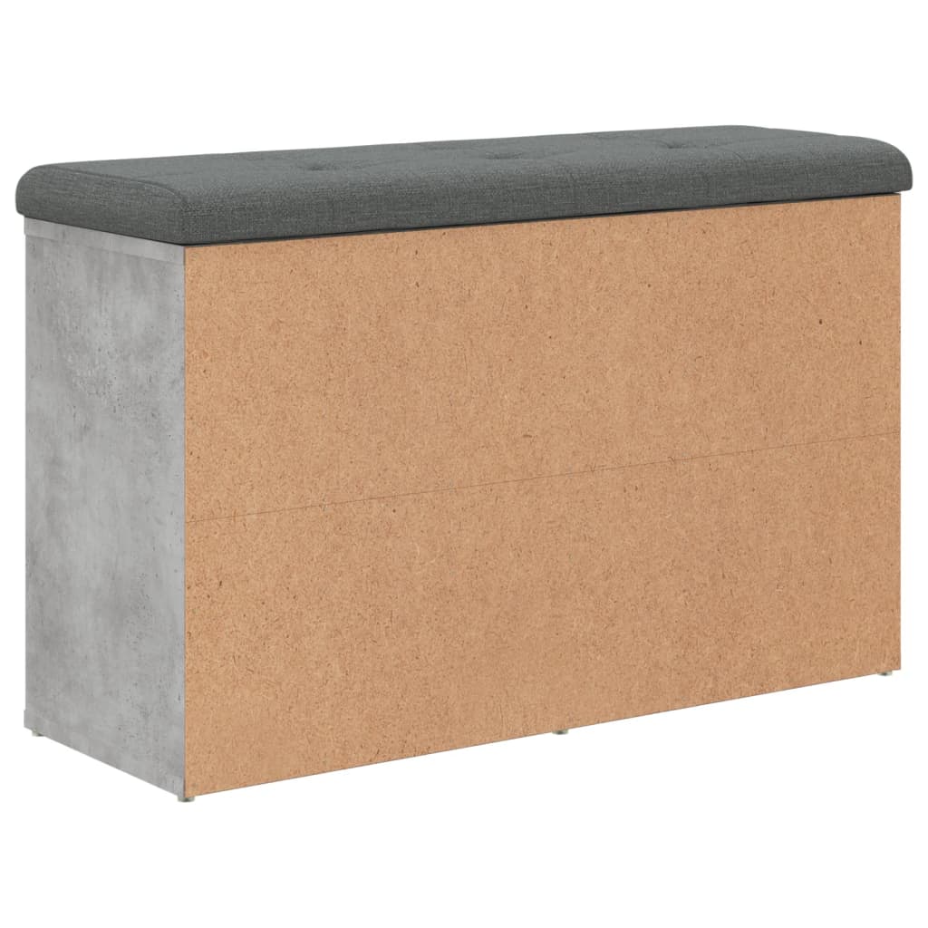 vidaXL Ławka na buty, szary beton, 82x32x50cm, materiał drewnopochodny