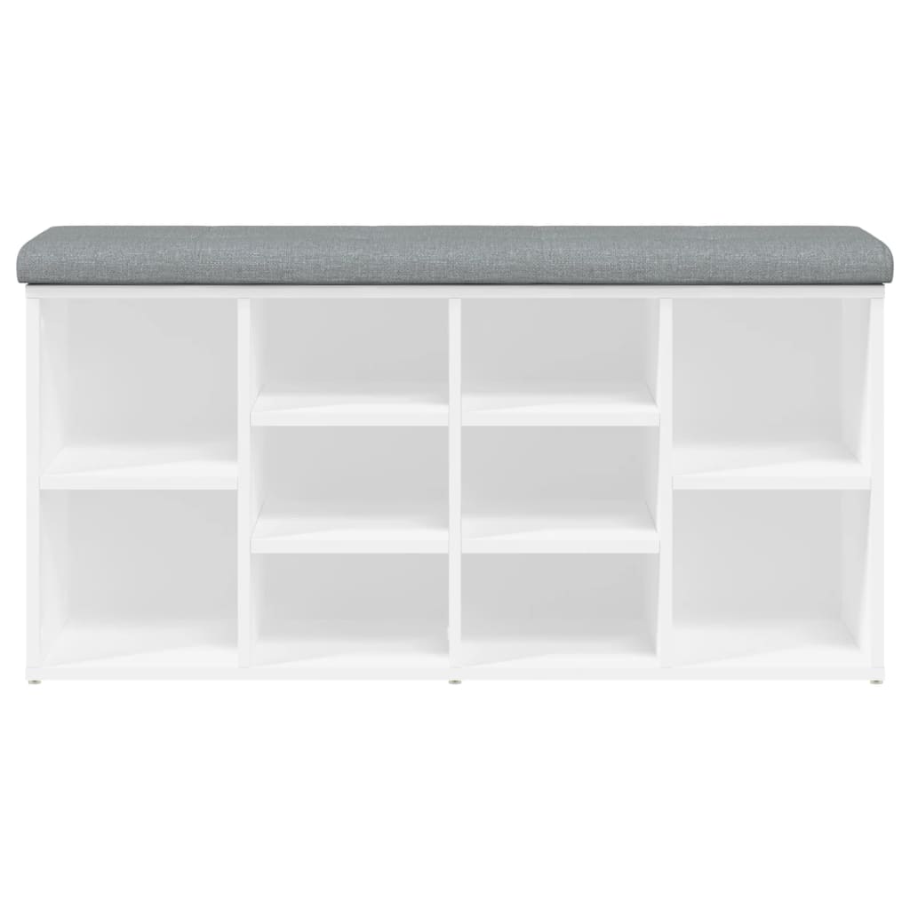 vidaXL Ławka na buty biała 102x32x50 cm Drewno konstrukcyjne