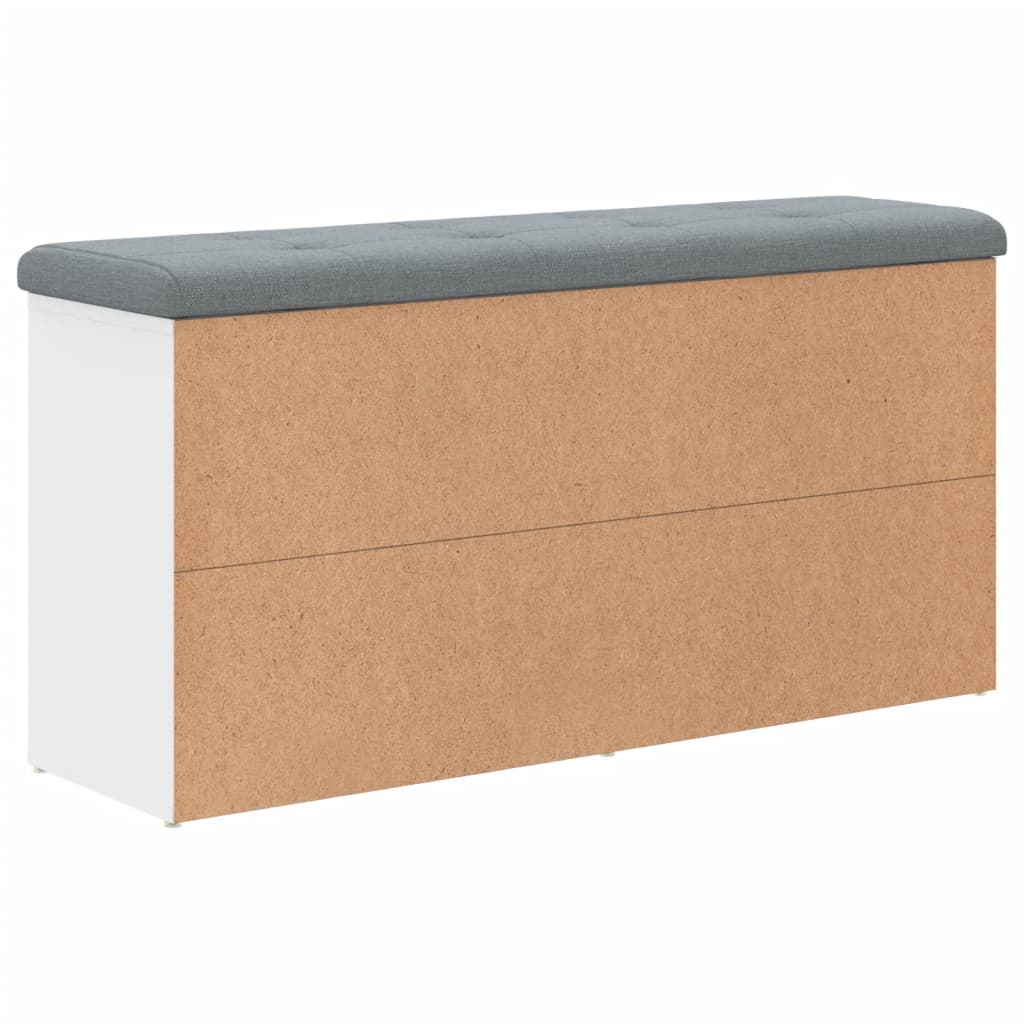 vidaXL Ławka na buty biała 102x32x50 cm Drewno konstrukcyjne