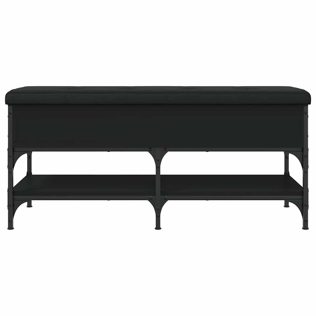 vidaXL Ławka na buty, czarna, 102x42x45 cm, materiał drewnopochodny