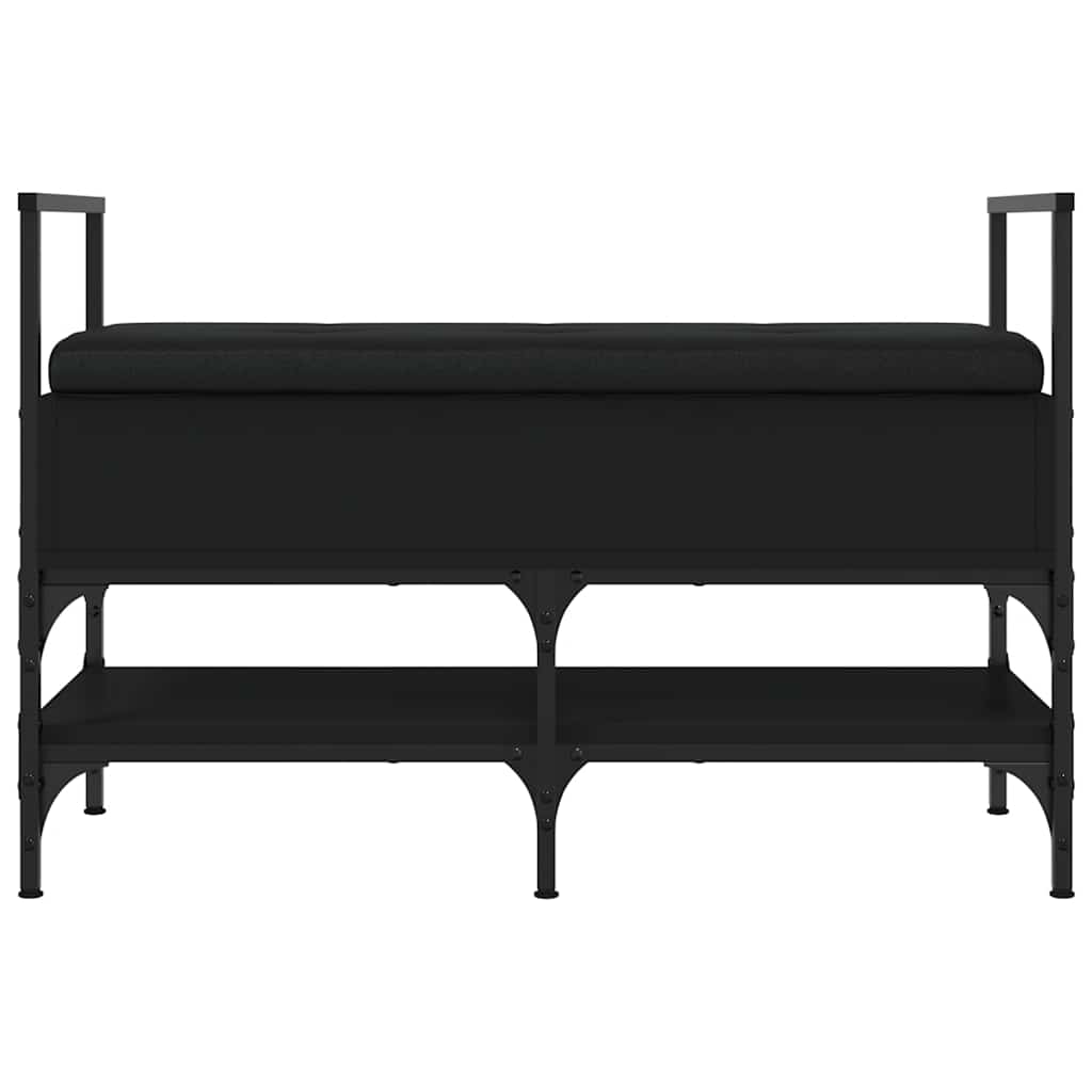 vidaXL Ławka na buty, czarna, 85,5x42x57,5 cm, materiał drewnopochodny