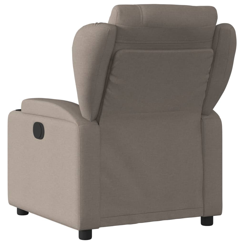 vidaXL Elektryczny fotel rozkładany, kolor taupe, obity tkaniną