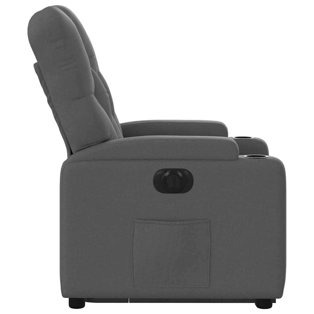 vidaXL Podnoszony fotel masujący, elektryczny, rozkładany, ciemnoszary