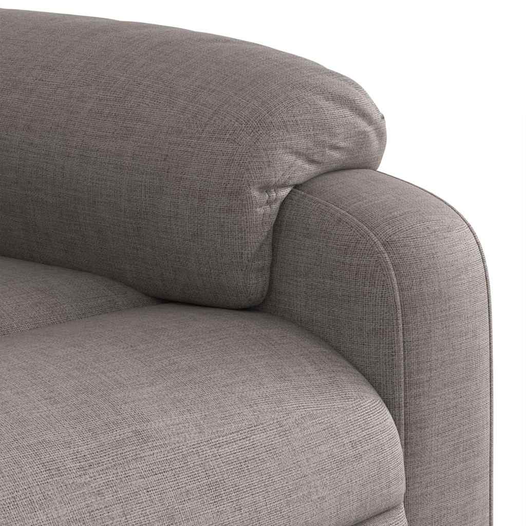 vidaXL Rozkładany fotel masujący, elektryczny, kolor taupe, tkanina