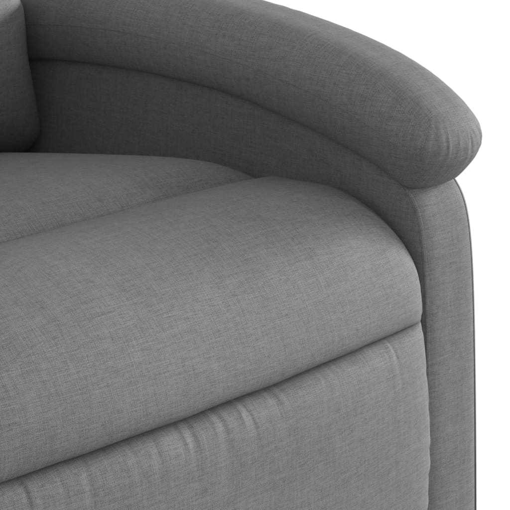 vidaXL Fotel masujący z funkcją rozkładania, ciemnoszary materiał