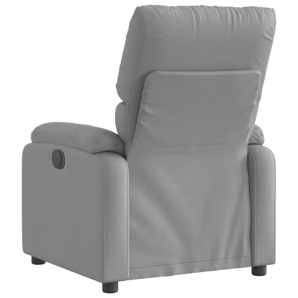 vidaXL Fotel rozkładany, jasnoszary, tkanina