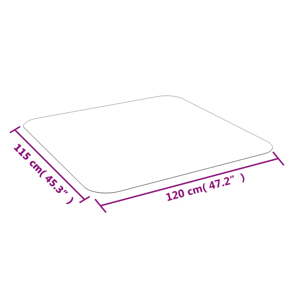 vidaXL Mata podłogowa, na panele lub wykładzinę, 120x115 cm, PVC