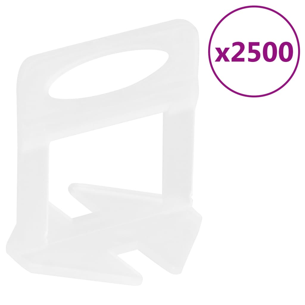 vidaXL Klipsy do poziomowania płytek, 2500 szt., 1,5 mm