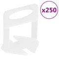 vidaXL Klipsy do poziomowania płytek, 250 szt., 2 mm