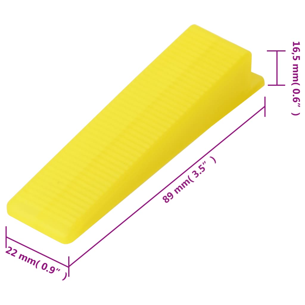 vidaXL System poziomowania płytek, 250 klinów, 500 klipsów, 3 mm