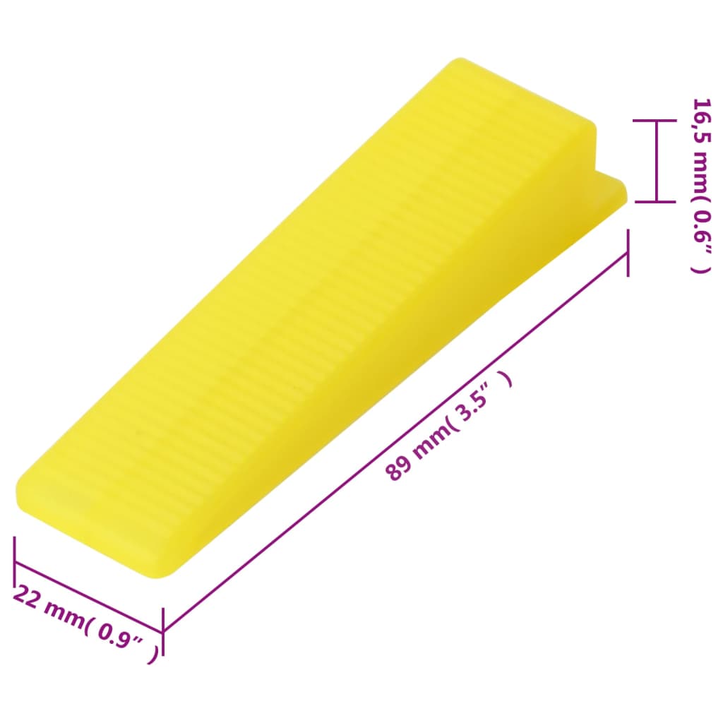vidaXL System poziomowania płytek, 500 klinów, 2500 klipsów, 1,5 mm