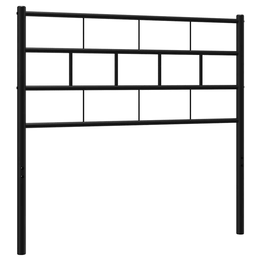 vidaXL Metalowe wymienne wezgłowie, czarne, 75 cm