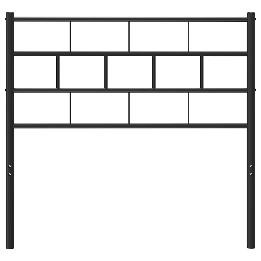 vidaXL Metalowe wymienne wezgłowie, czarne, 75 cm