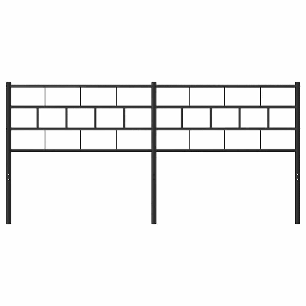 vidaXL Metalowe wymienne wezgłowie, czarne, 160 cm