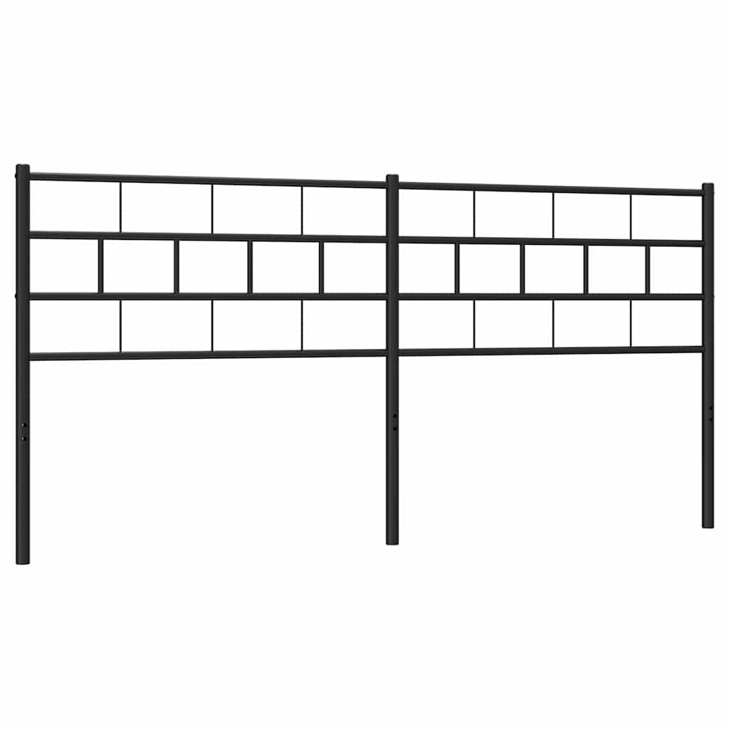 vidaXL Metalowe wymienne wezgłowie, czarne, 193 cm