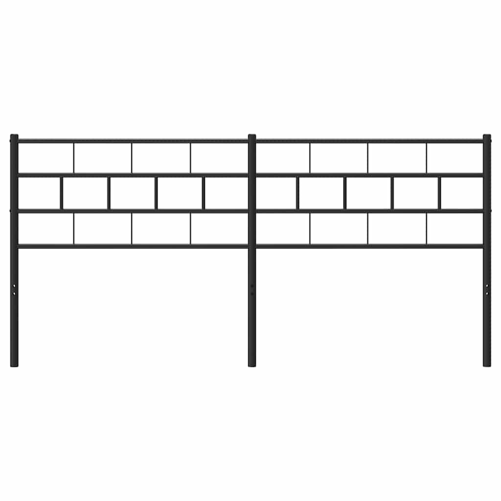 vidaXL Metalowe wymienne wezgłowie, czarne, 200 cm