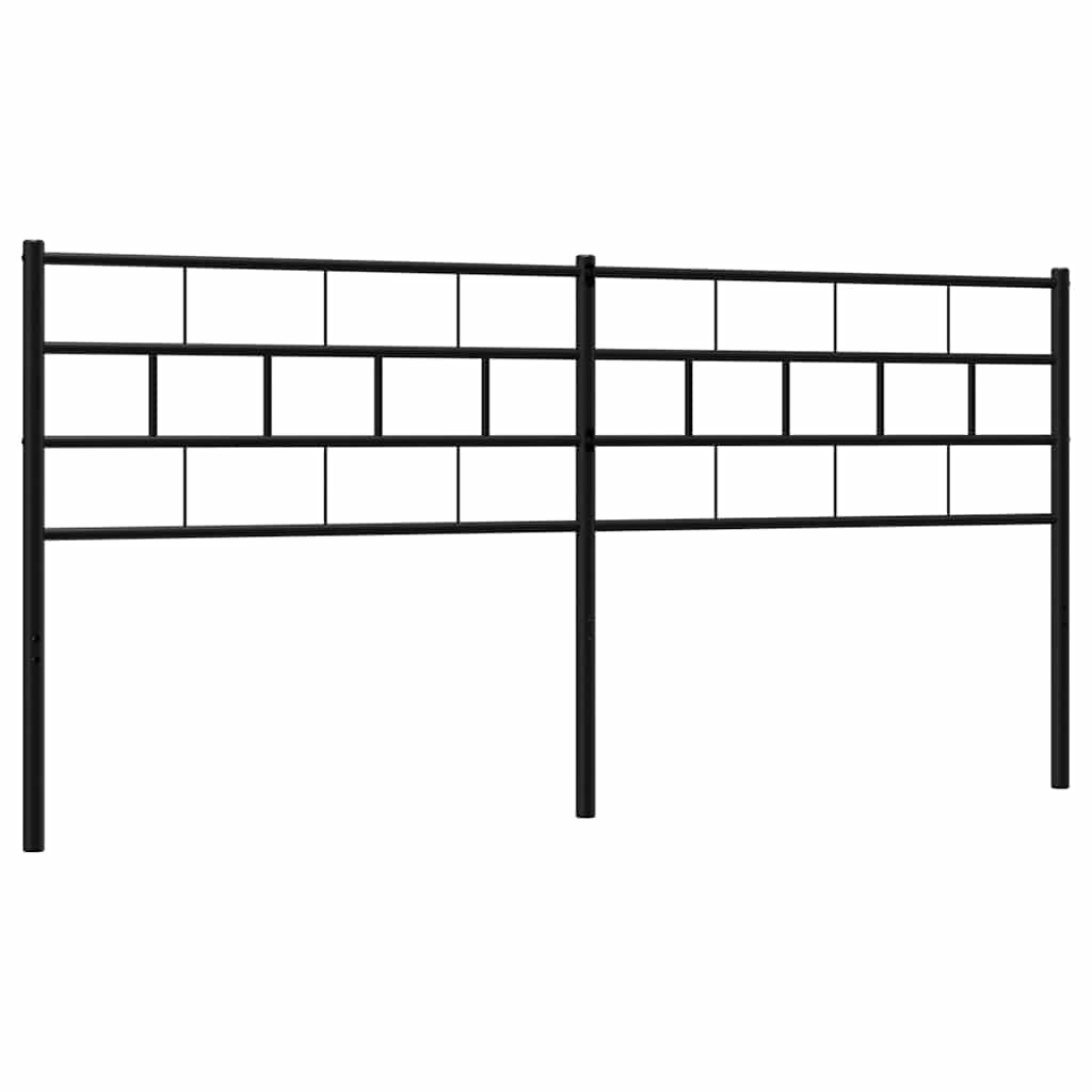 vidaXL Metalowe wymienne wezgłowie, czarne, 200 cm
