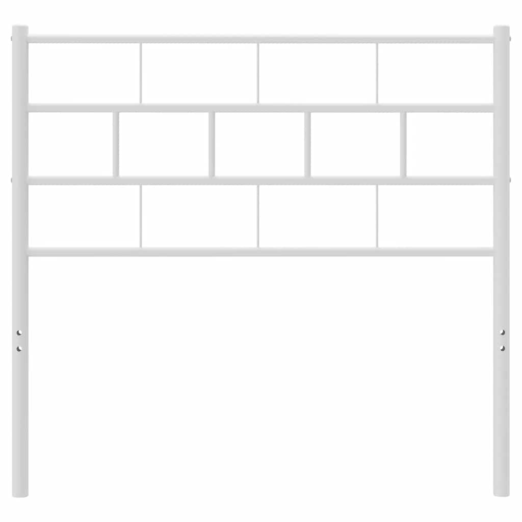 vidaXL Metalowe wymienne wezgłowie, białe, 75 cm