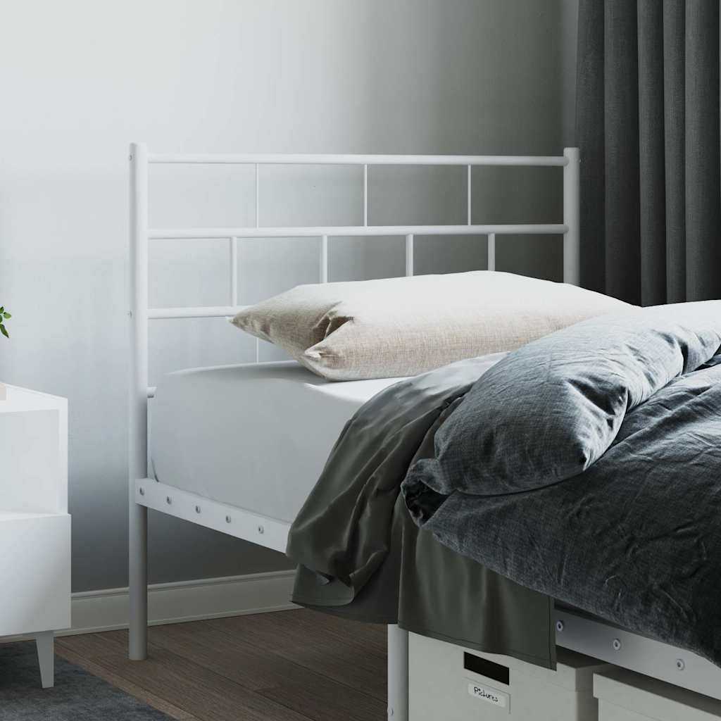 vidaXL Metalowe wymienne wezgłowie, białe, 75 cm