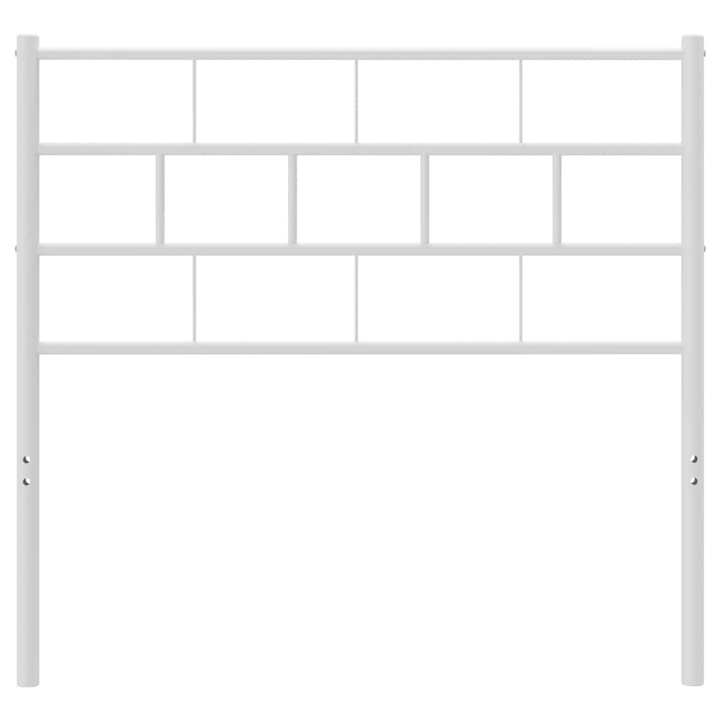 vidaXL Metalowe wymienne wezgłowie, białe, 80 cm