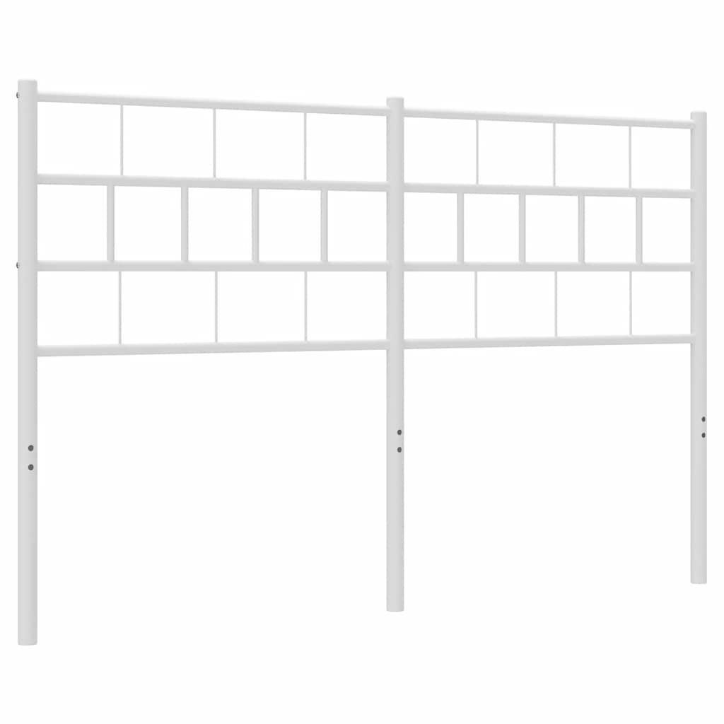 vidaXL Metalowe wymienne wezgłowie, białe, 135 cm