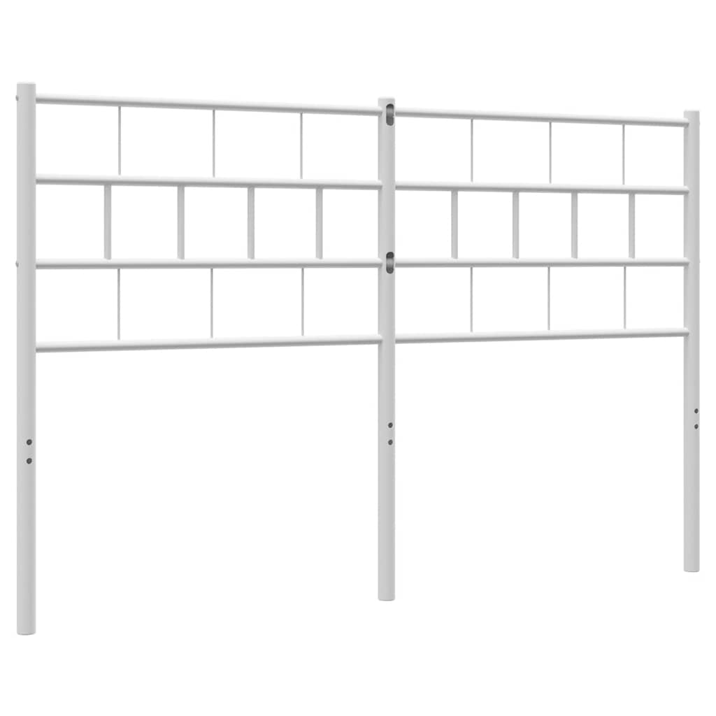 vidaXL Metalowe wymienne wezgłowie, białe, 135 cm