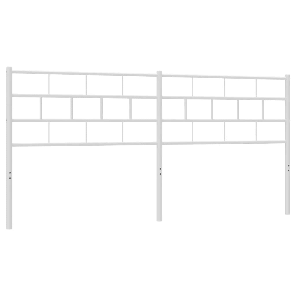 vidaXL Metalowe wymienne wezgłowie, białe, 160 cm