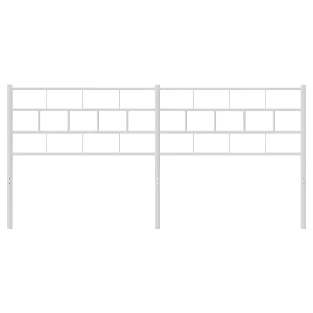 vidaXL Metalowe wymienne wezgłowie, białe, 193 cm