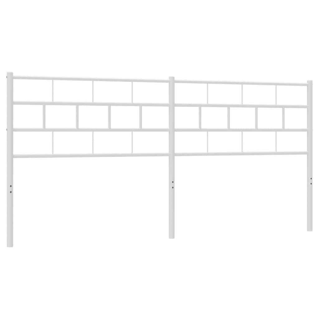 vidaXL Metalowe wymienne wezgłowie, białe, 200 cm