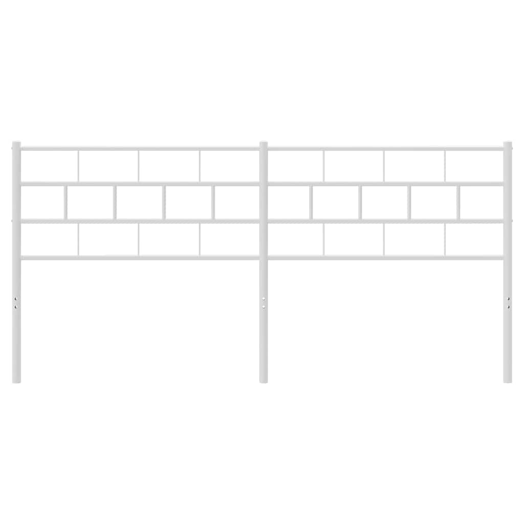 vidaXL Metalowe wymienne wezgłowie, białe, 200 cm