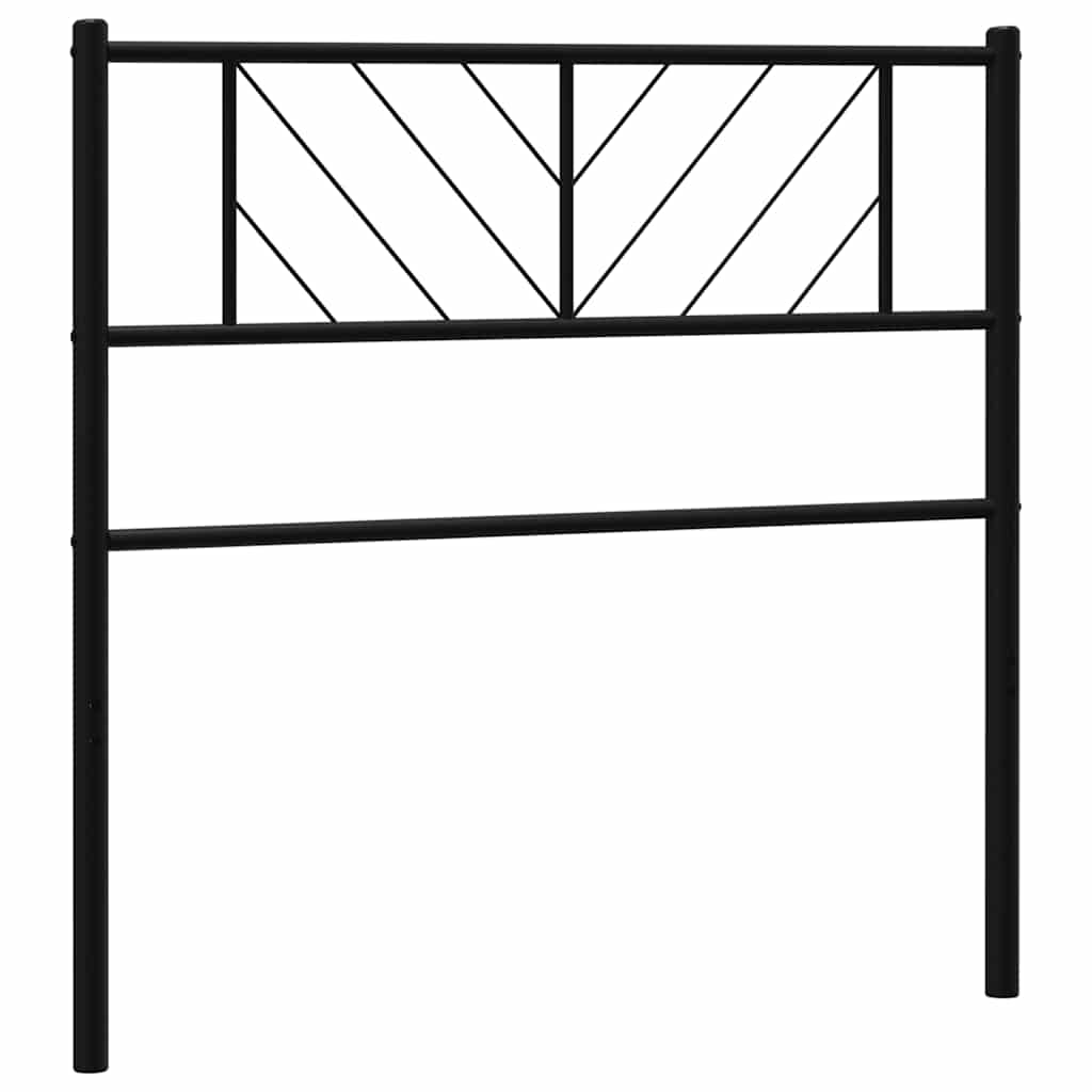 vidaXL Metalowe wymienne wezgłowie, czarne, 75 cm
