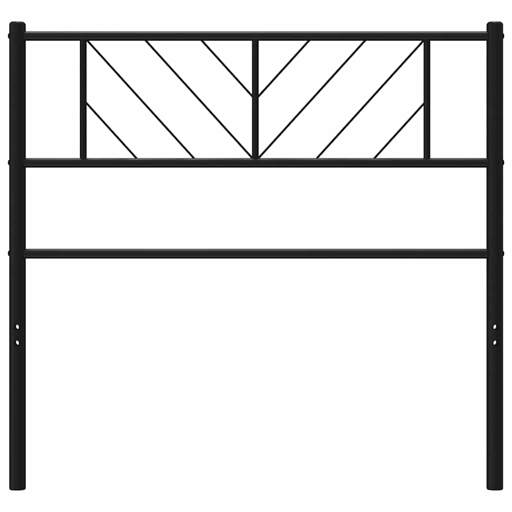 vidaXL Metalowe wymienne wezgłowie, czarne, 75 cm
