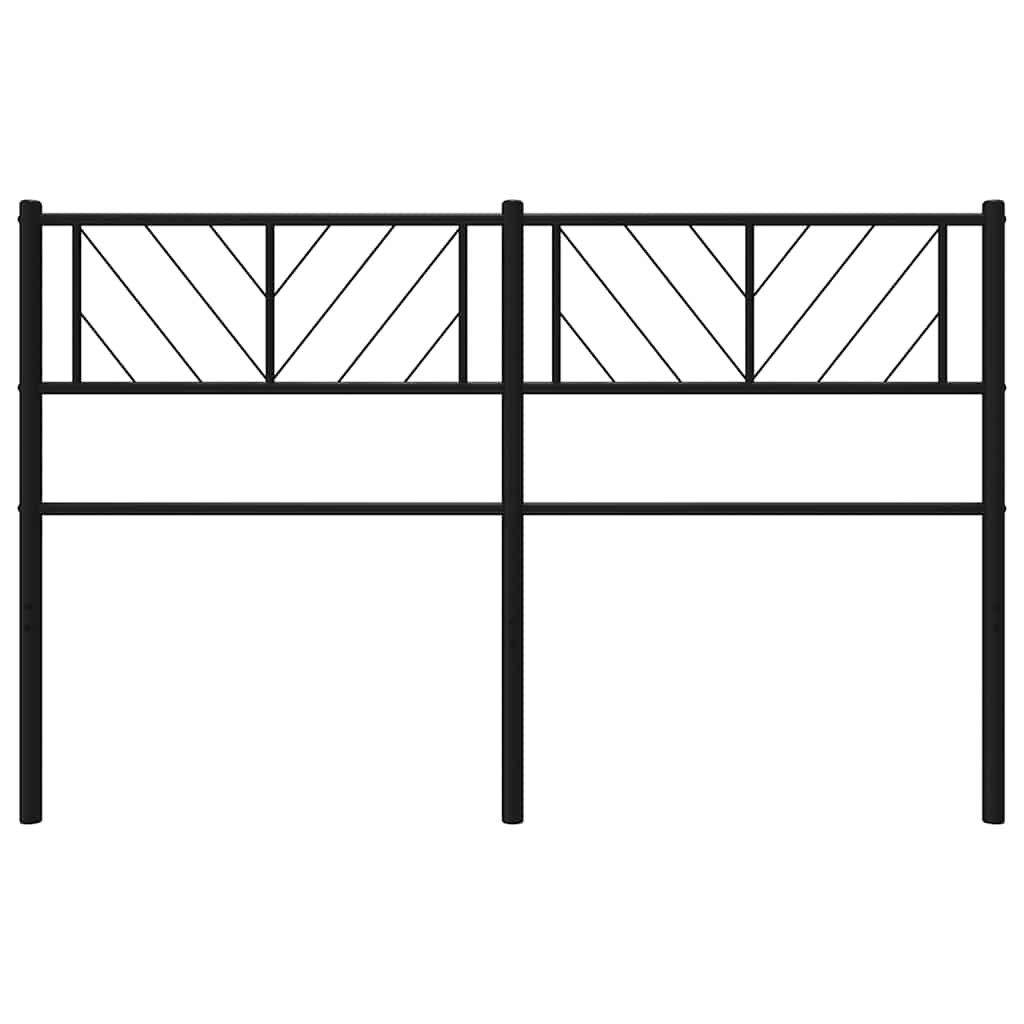 vidaXL Metalowe wymienne wezgłowie, czarne, 135 cm