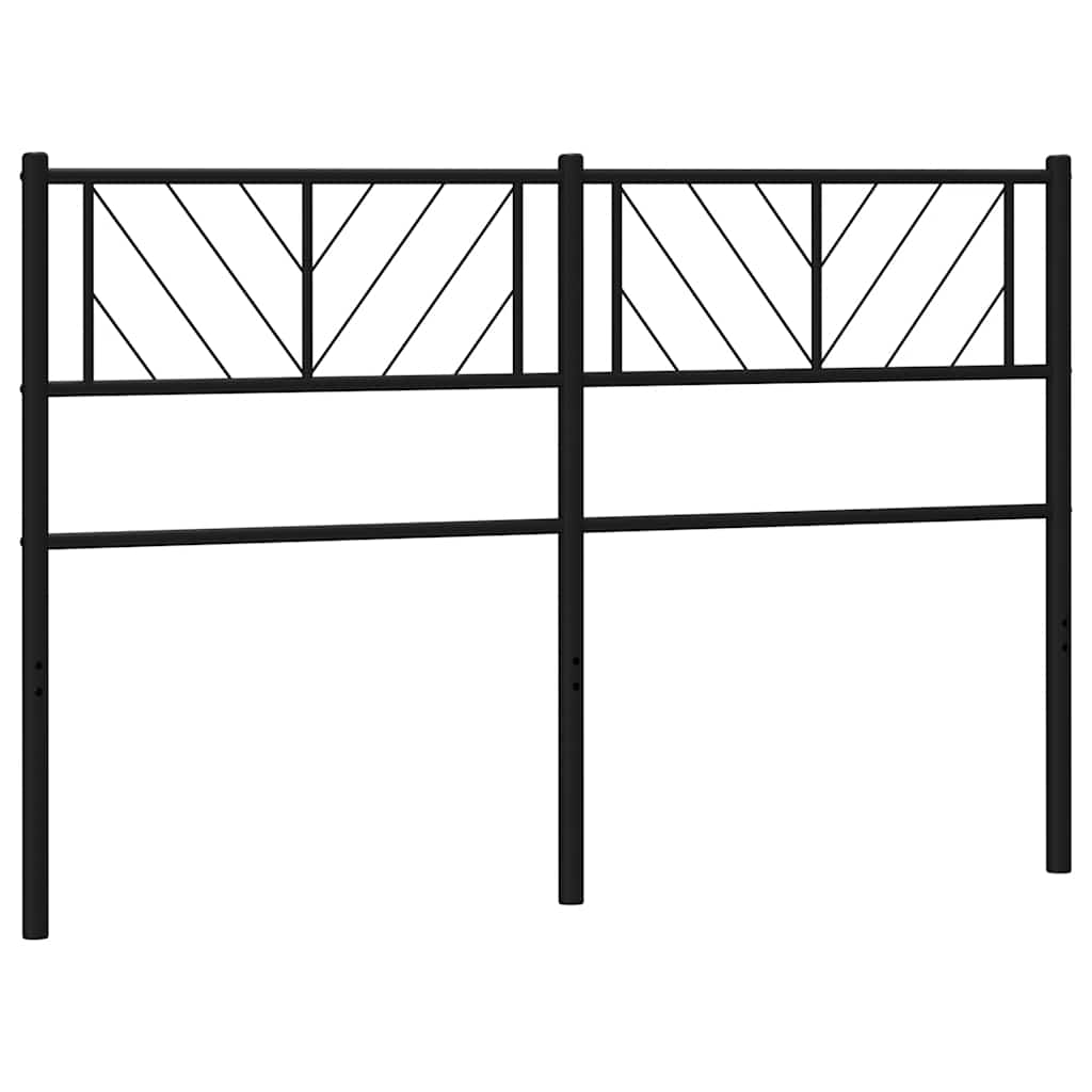 vidaXL Metalowe wymienne wezgłowie, czarne, 150 cm